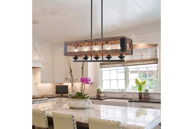 shiv 5-light kitchen island pendant